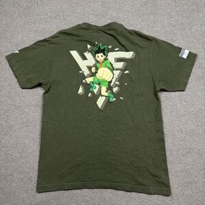 Hunter x Hunter Mens Shirt Size L Green Gon Short Sleeve Hypland Graphic Tee